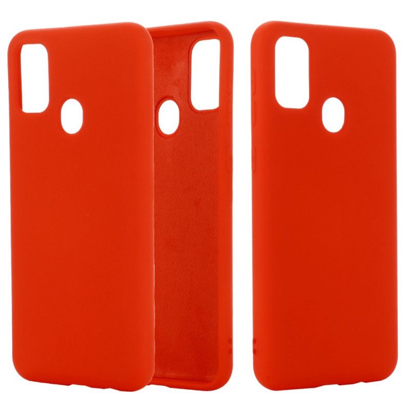 Hoesje voor Huawei P Smart 2020 Rood Zwart Vloeibare Siliconen