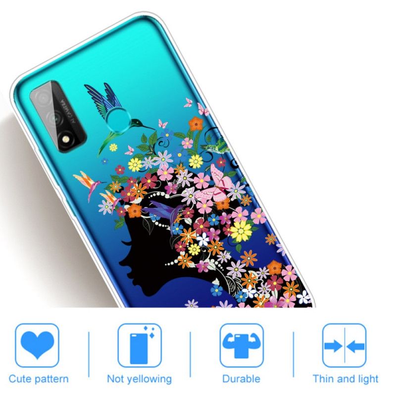 Hoesje voor Huawei P Smart 2020 Transparant Bloemenmeisje