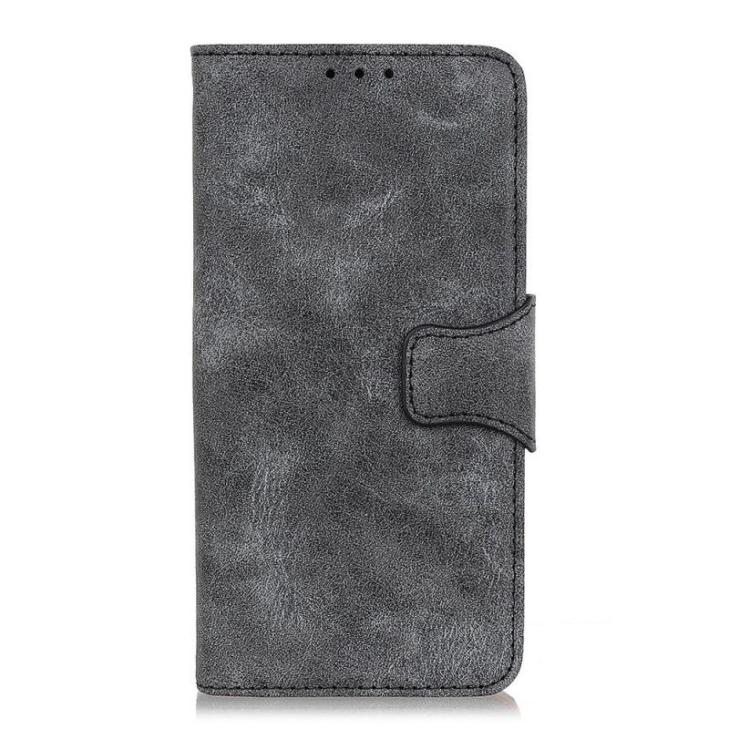 Leren Hoesje Huawei P Smart 2020 Bruin Grijs Telefoonhoesje Vintage Dubbelzijdige Magnetische Klep