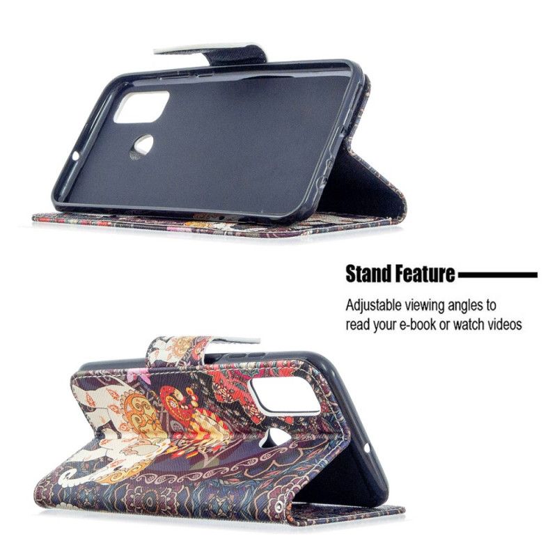 Leren Hoesje Huawei P Smart 2020 Etnische Olifantenmandala
