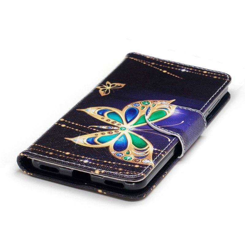 Bescherming Hoesje Huawei Y6 2017 Telefoonhoesje Magische Vlinder