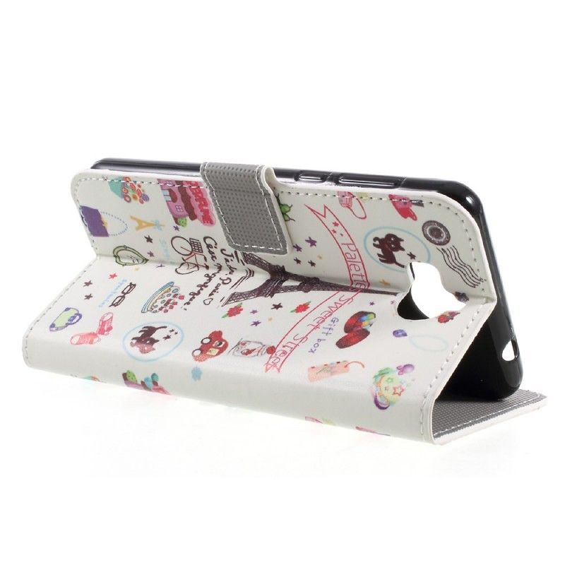 Leren Hoesje Huawei Y6 2017 Telefoonhoesje Ik Hou Van Parijs