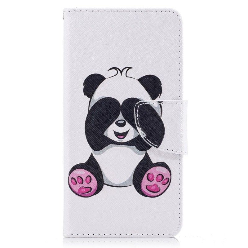 Leren Hoesje Huawei Y6 2017 Telefoonhoesje Leuke Panda