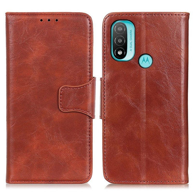 Flip Case voor Moto E40 / E30 / E20 Folio-hoesje Dubbelzijdige Magnetische Flap