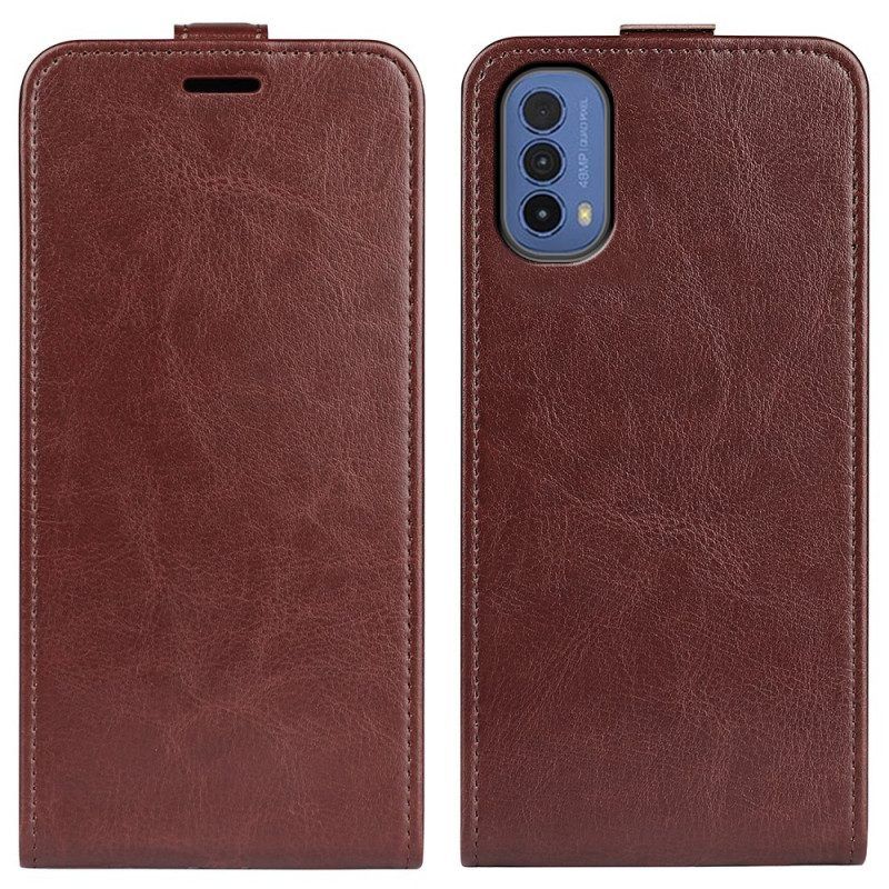 Flip Case voor Moto E40 / E30 / E20 Folio-hoesje Retro Opvouwbaar