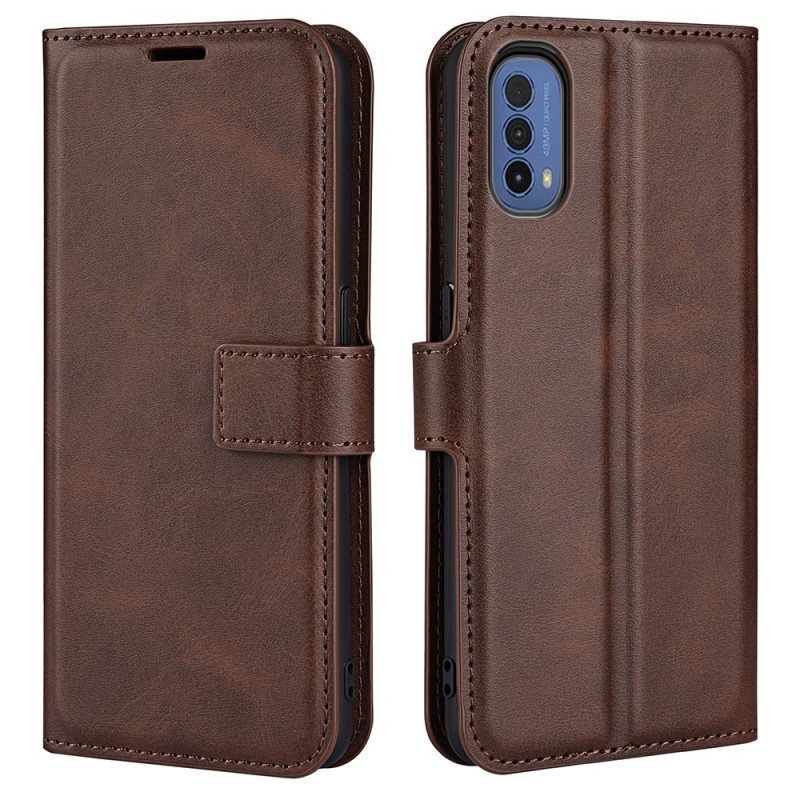 Folio-hoesje voor Moto E40 / E30 / E20 Slank Extreem Leereffect