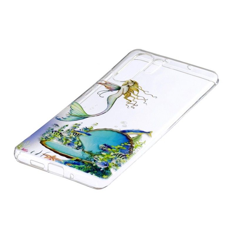 Case Hoesje Huawei P30 Pro Telefoonhoesje Blauwe Zeemeermin