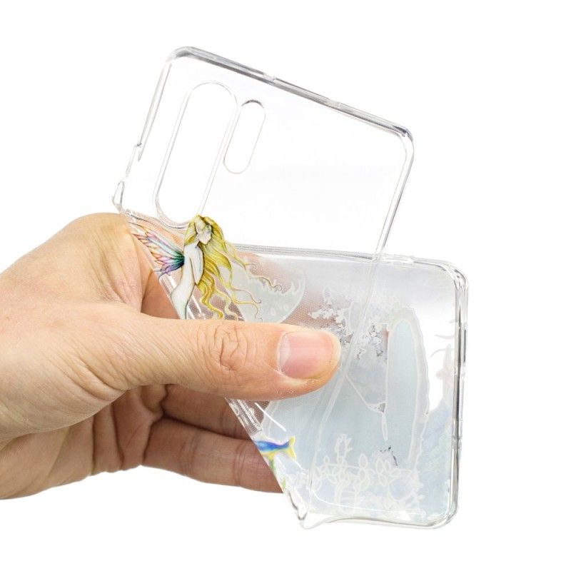 Case Hoesje Huawei P30 Pro Telefoonhoesje Blauwe Zeemeermin