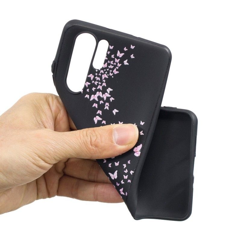 Case Hoesje Huawei P30 Pro Telefoonhoesje Vrouw Met Een Bloemig Hoofd
