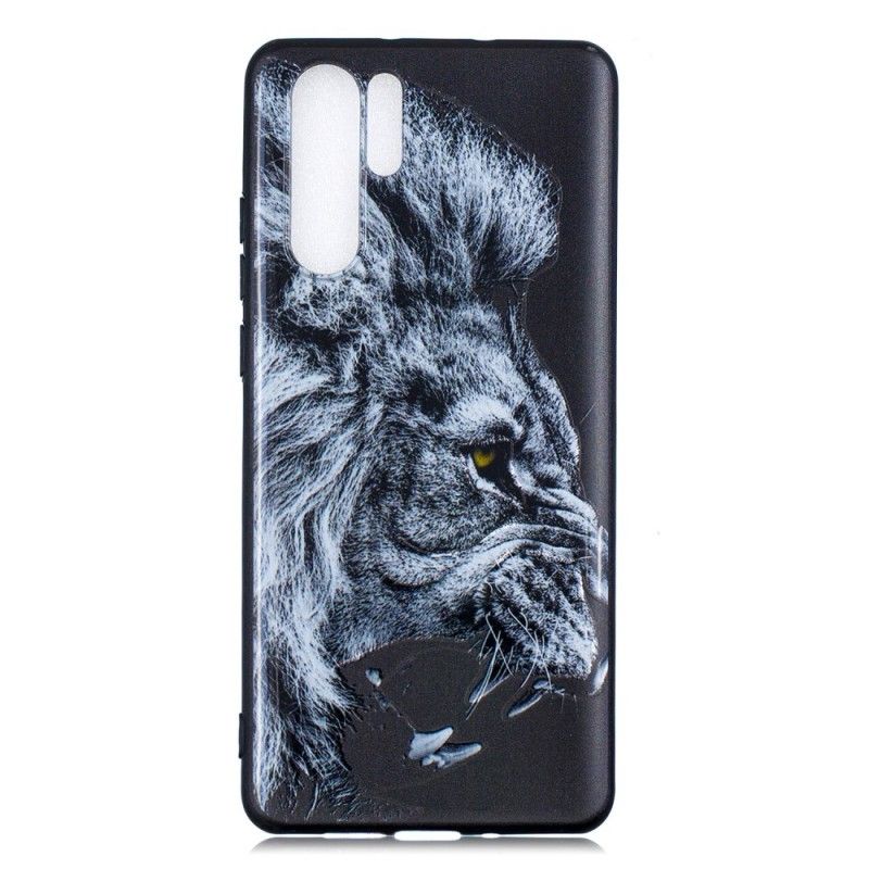 Case Hoesje Huawei P30 Pro Telefoonhoesje Woeste Leeuw