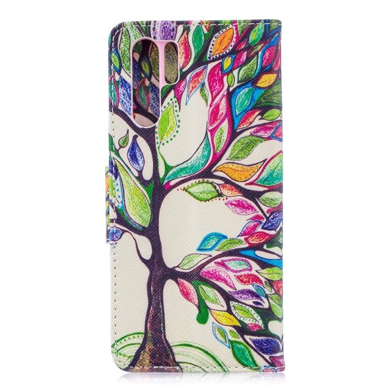 Cover Folio-hoesje Huawei P30 Pro Telefoonhoesje Gekleurde Boom