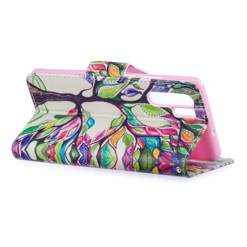 Cover Folio-hoesje Huawei P30 Pro Telefoonhoesje Gekleurde Boom