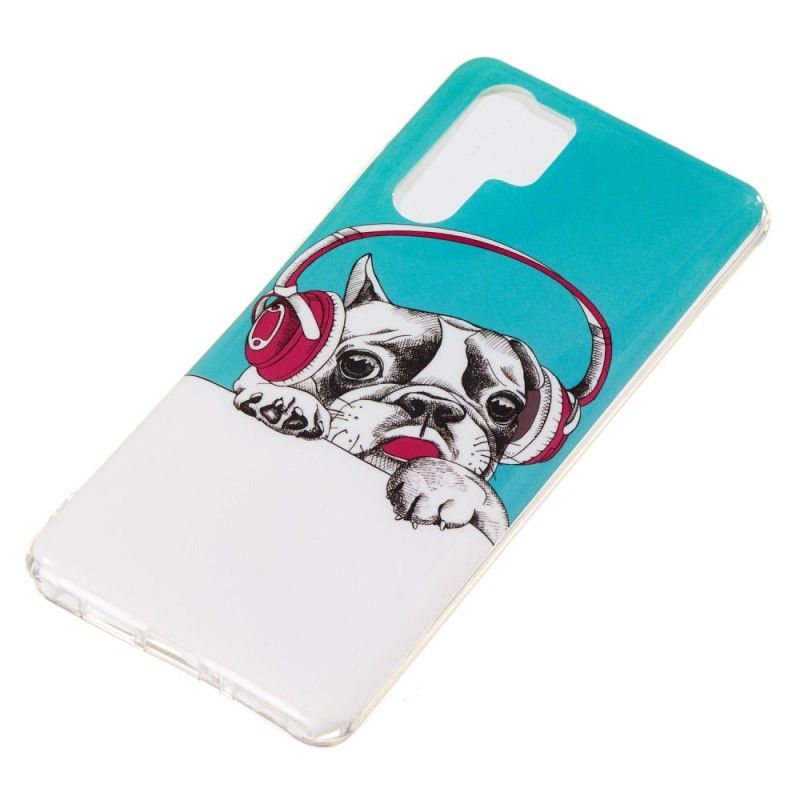 Cover Hoesje Huawei P30 Pro Telefoonhoesje Fluorescerende Hond