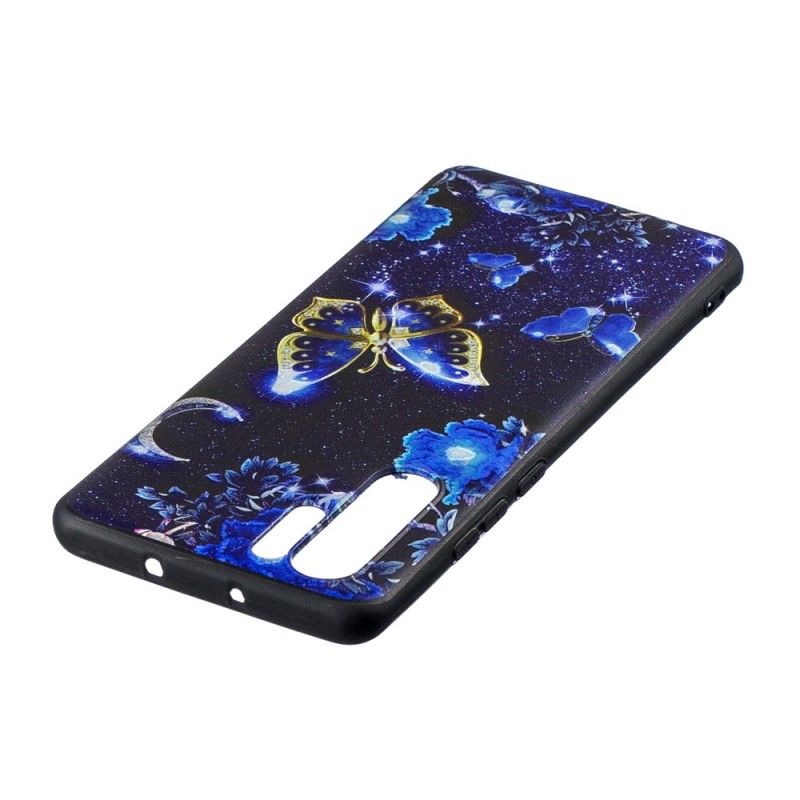 Cover Hoesje Huawei P30 Pro Telefoonhoesje Gouden Vlinder