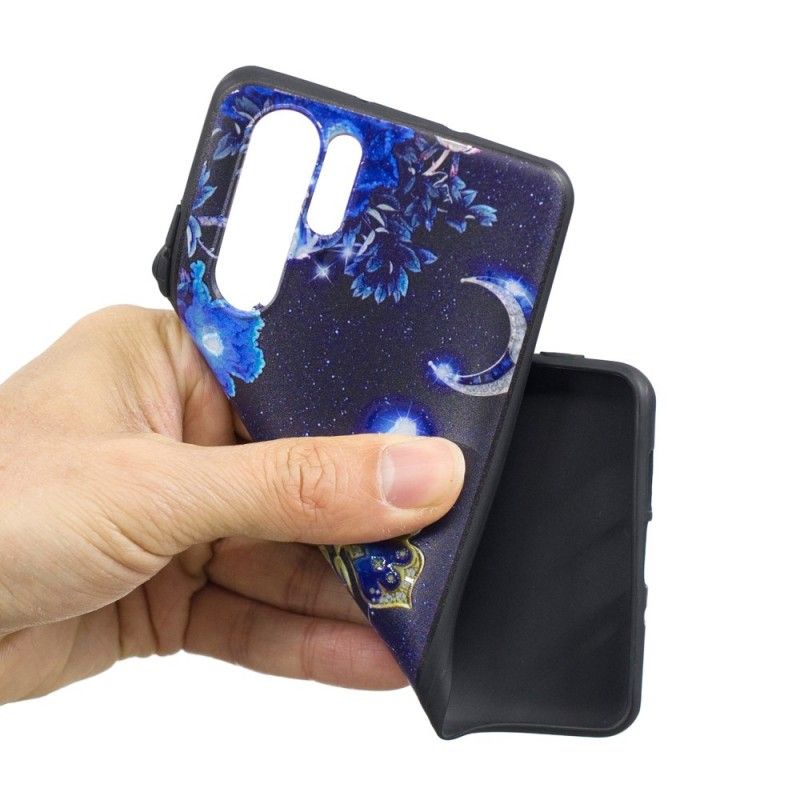 Cover Hoesje Huawei P30 Pro Telefoonhoesje Gouden Vlinder