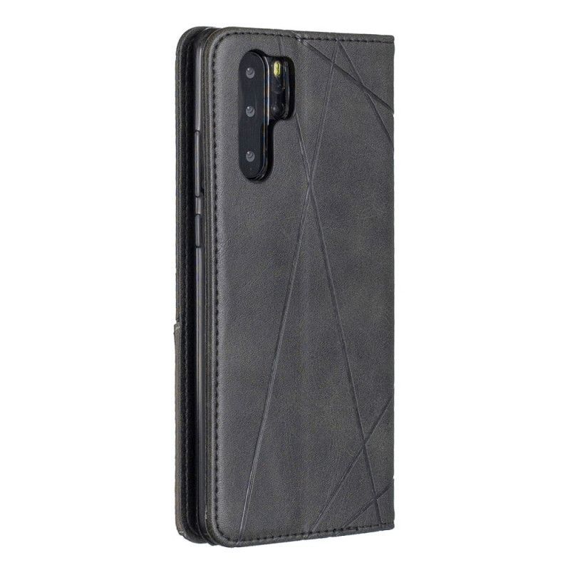 Folio-hoesje Huawei P30 Pro Grijs Zwart Kunstenaarsstijl
