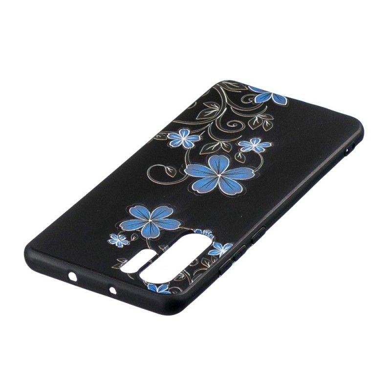 Hoesje Huawei P30 Pro Blauwe Bloemen