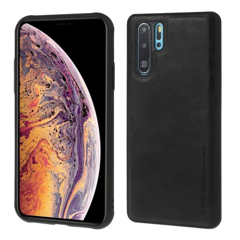 Hoesje Huawei P30 Pro Grijs Zwart Vintage Stijl X-Niveau