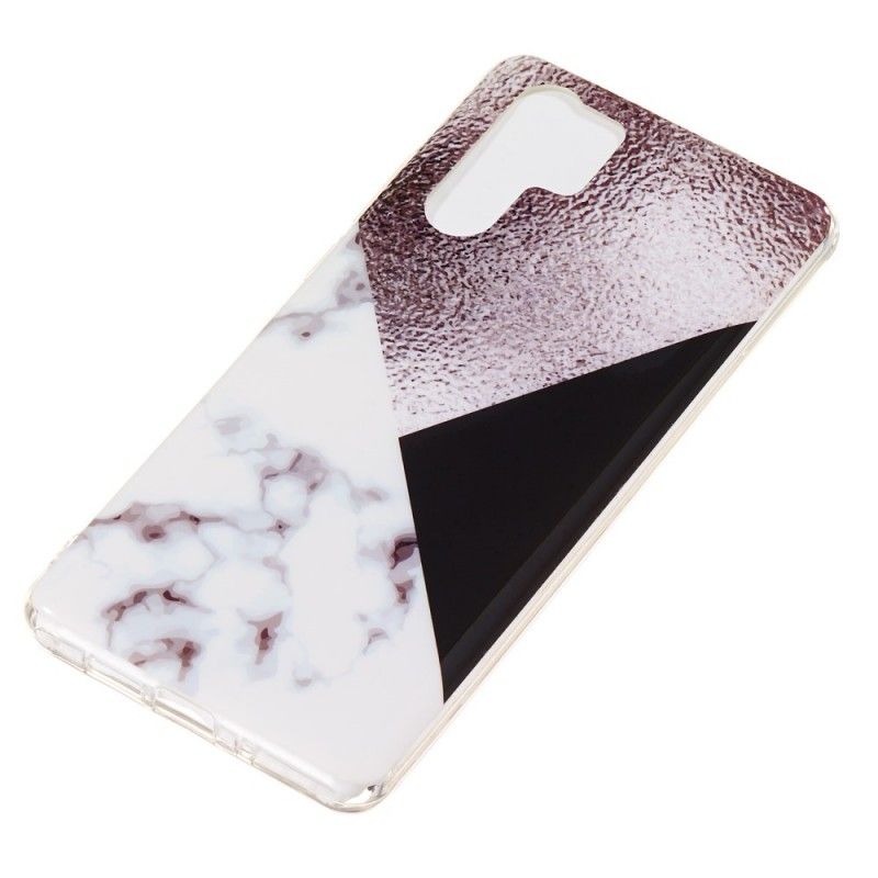 Hoesje Huawei P30 Pro Paars Geometrie Marmereffect