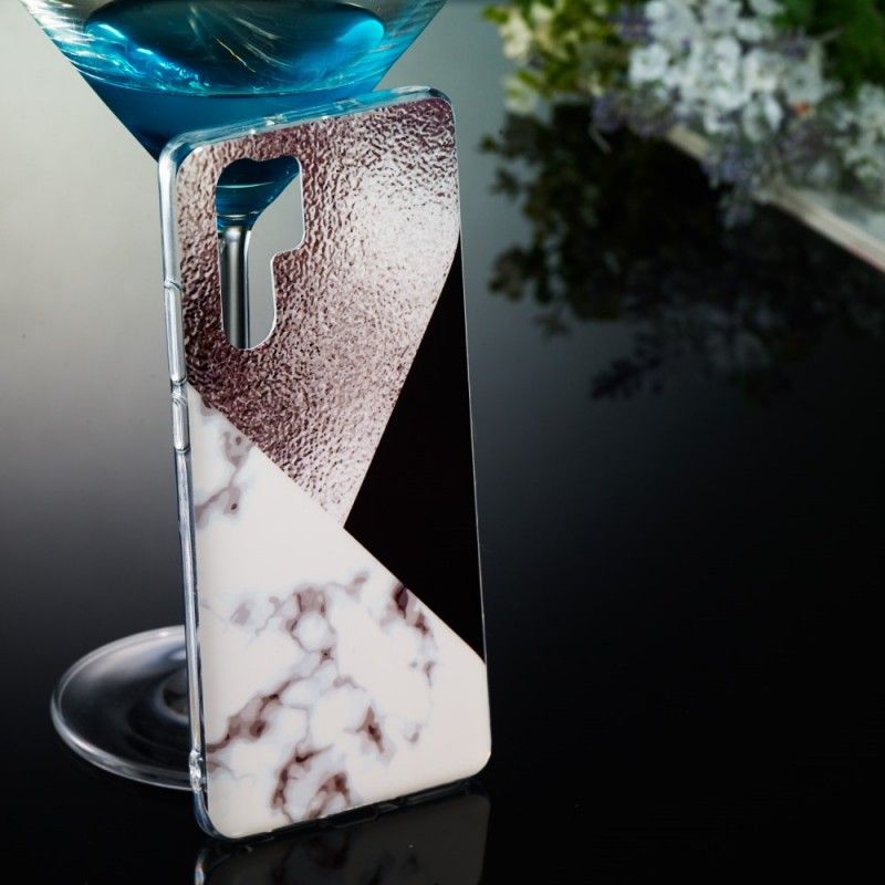 Hoesje Huawei P30 Pro Paars Geometrie Marmereffect