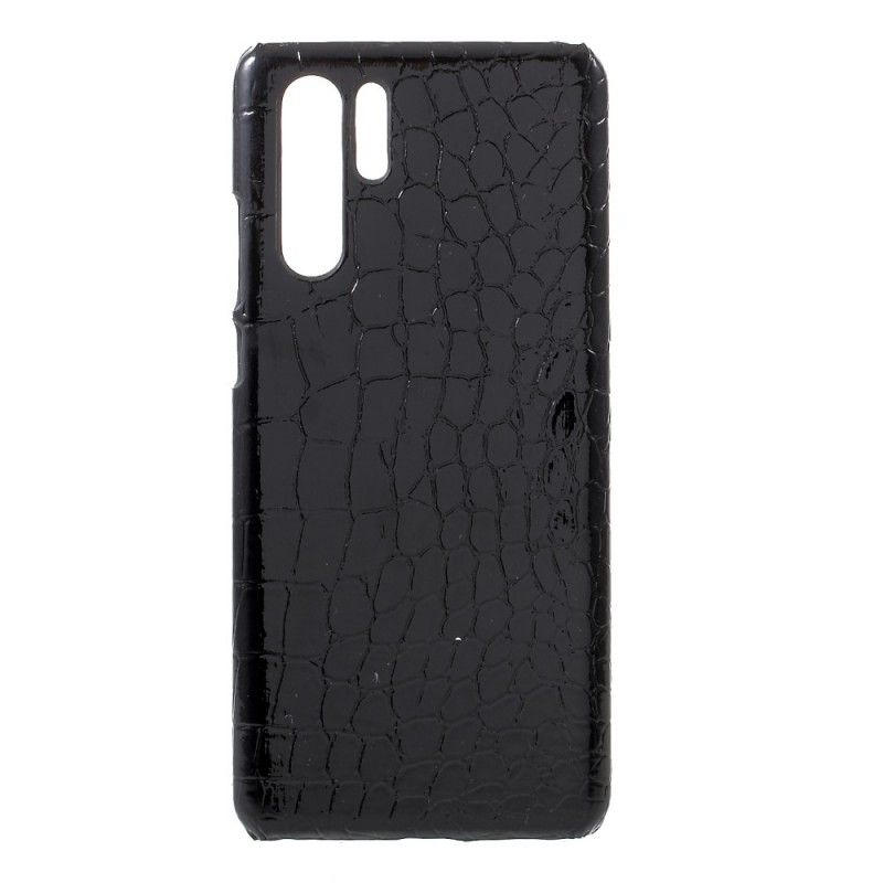 Hoesje Huawei P30 Pro Telefoonhoesje Krokodillenhuideffect