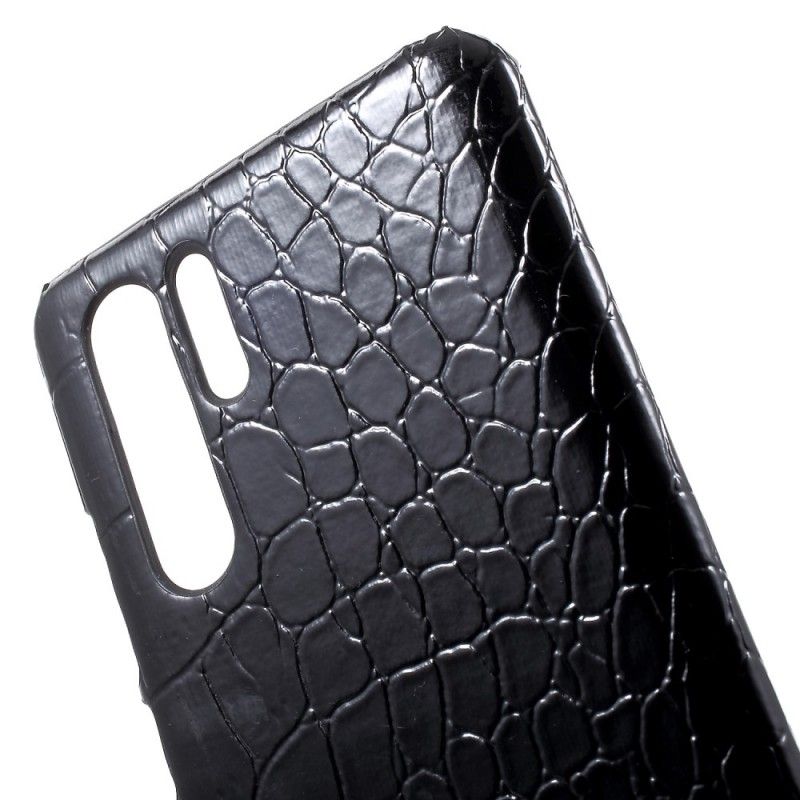 Hoesje Huawei P30 Pro Telefoonhoesje Krokodillenhuideffect