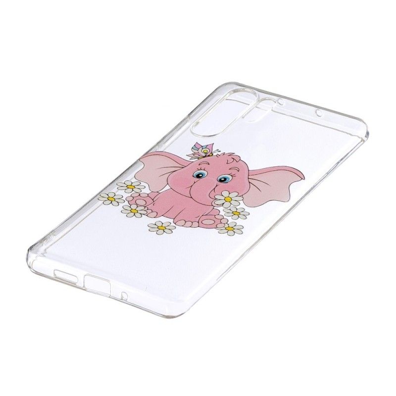 Hoesje Huawei P30 Pro Transparant Roze Olifant