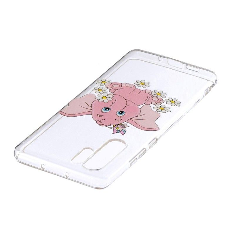 Hoesje Huawei P30 Pro Transparant Roze Olifant