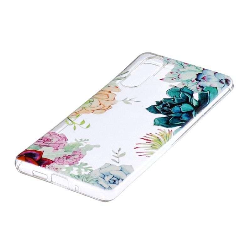 Hoesje voor Huawei P30 Pro Transparante Aquarelbloemen