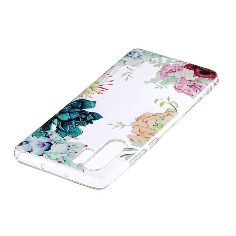 Hoesje voor Huawei P30 Pro Transparante Aquarelbloemen