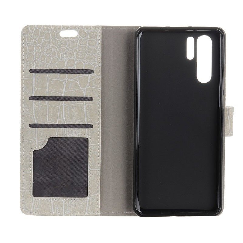 Leren Hoesje Huawei P30 Pro Ik Hou Van Krokodil