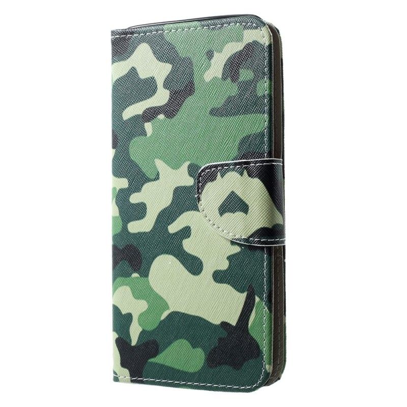 Leren Hoesje Huawei P30 Pro Militaire Camouflage