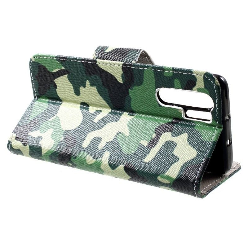 Leren Hoesje Huawei P30 Pro Militaire Camouflage