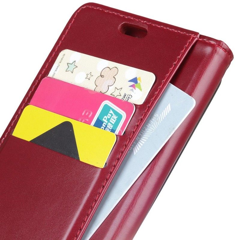 Leren Hoesje Huawei P30 Pro Rood Zwart Telefoonhoesje Sluiting Elegantie Van Imitatieleer