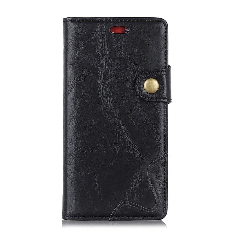 Leren Hoesje Huawei P30 Pro Telefoonhoesje Artistieke Knop
