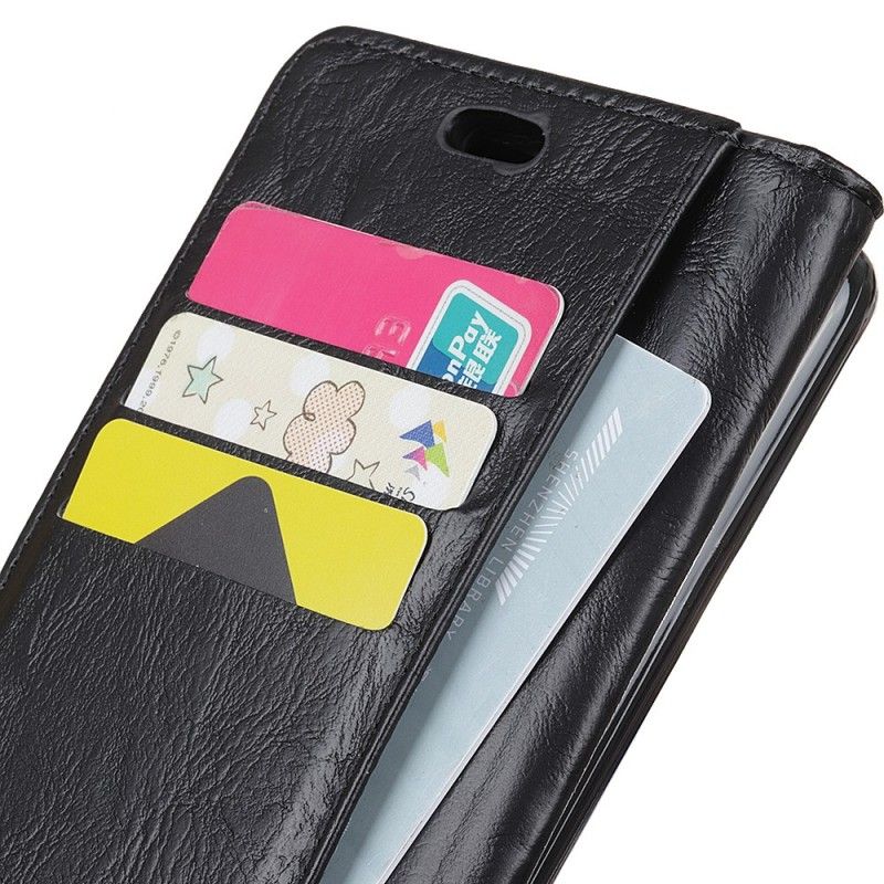 Leren Hoesje Huawei P30 Pro Telefoonhoesje Artistieke Knop