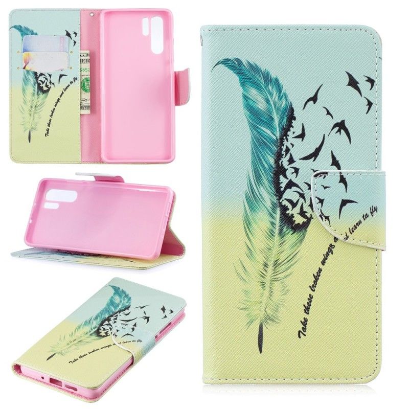 Leren Hoesje Huawei P30 Pro Leren Vliegen