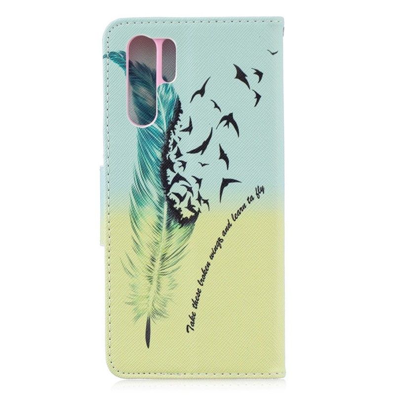 Leren Hoesje Huawei P30 Pro Leren Vliegen