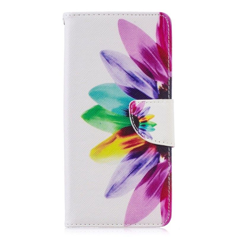 Leren Hoesje voor Huawei P30 Pro Aquarelbloem