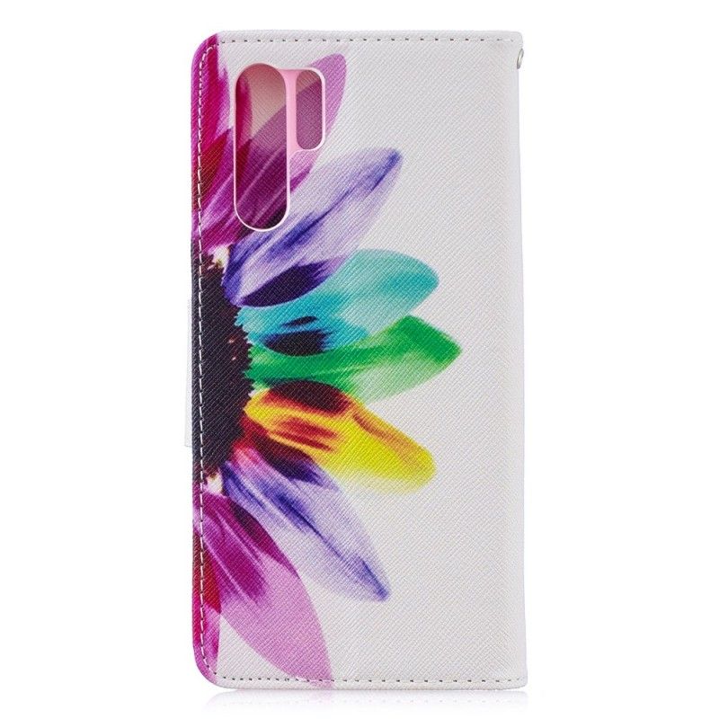 Leren Hoesje voor Huawei P30 Pro Aquarelbloem