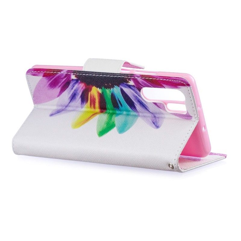 Leren Hoesje voor Huawei P30 Pro Aquarelbloem