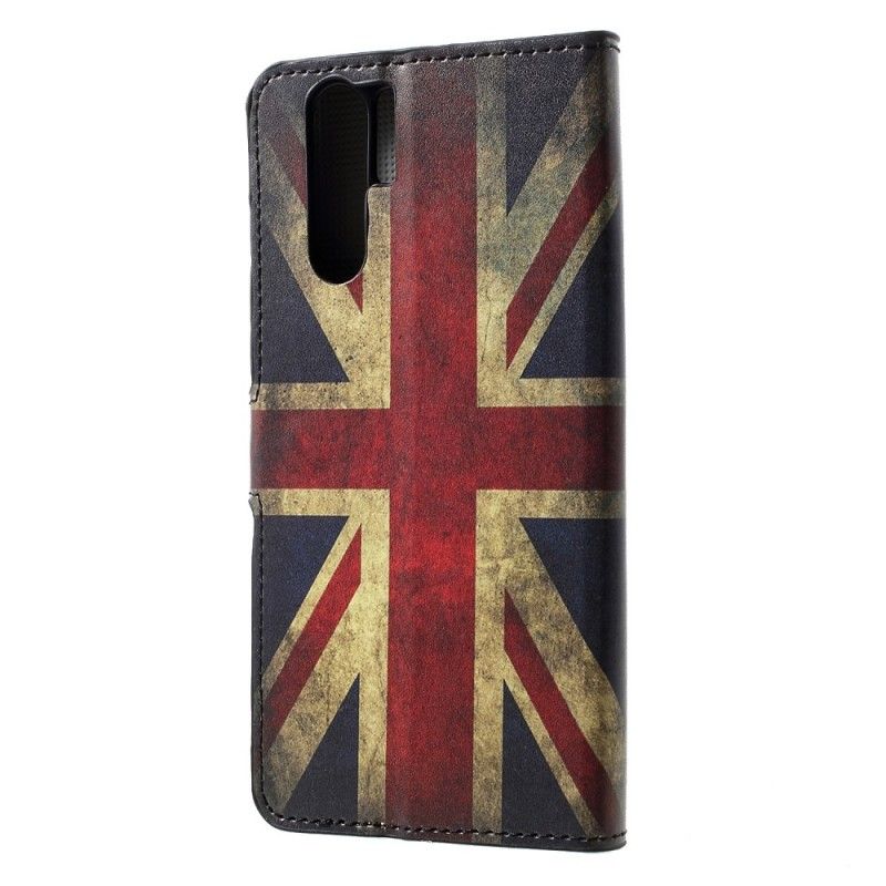 Leren Hoesje voor Huawei P30 Pro Engelse Vlag