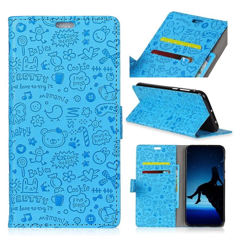 Leren Hoesje voor Huawei P30 Pro Schattige Liefde