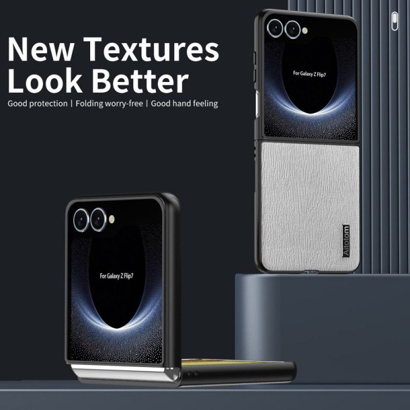 Case Hoesje Samsung Galaxy Z Flip 7 Telefoonhoesje Houtnerfstructuur