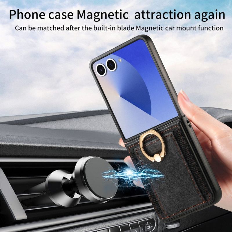 Case Hoesje Samsung Galaxy Z Flip 7 Telefoonhoesje Kaarthouder En Standaard