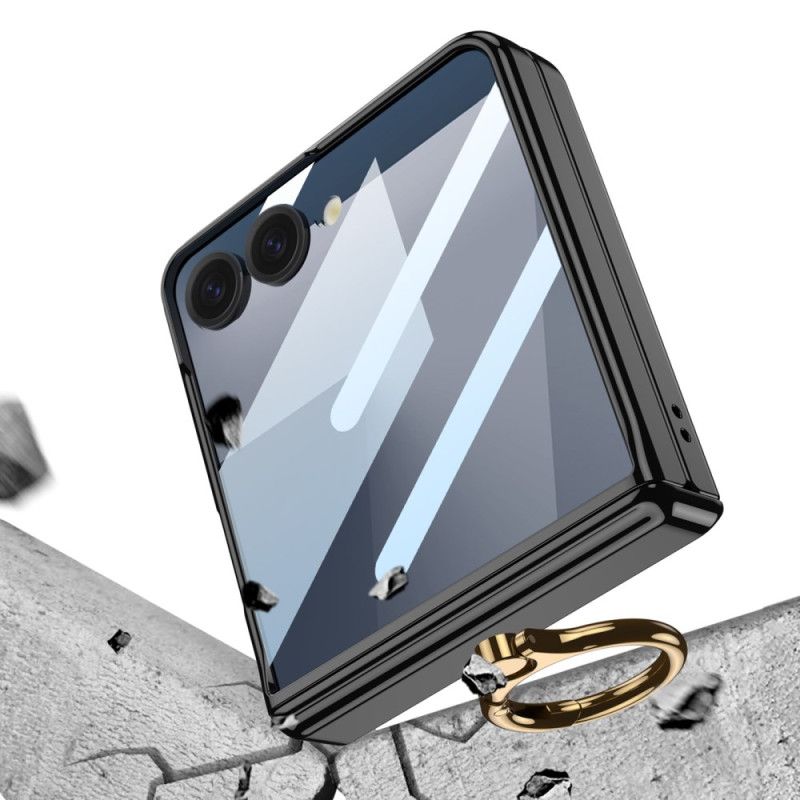 Case Hoesje Samsung Galaxy Z Flip 7 Telefoonhoesje Transparant Met Standaard En Magnetische Bescherming Gkk