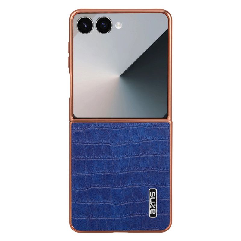 Cover Hoesje Samsung Galaxy Z Flip 7 Telefoonhoesje Krokodillenstijl