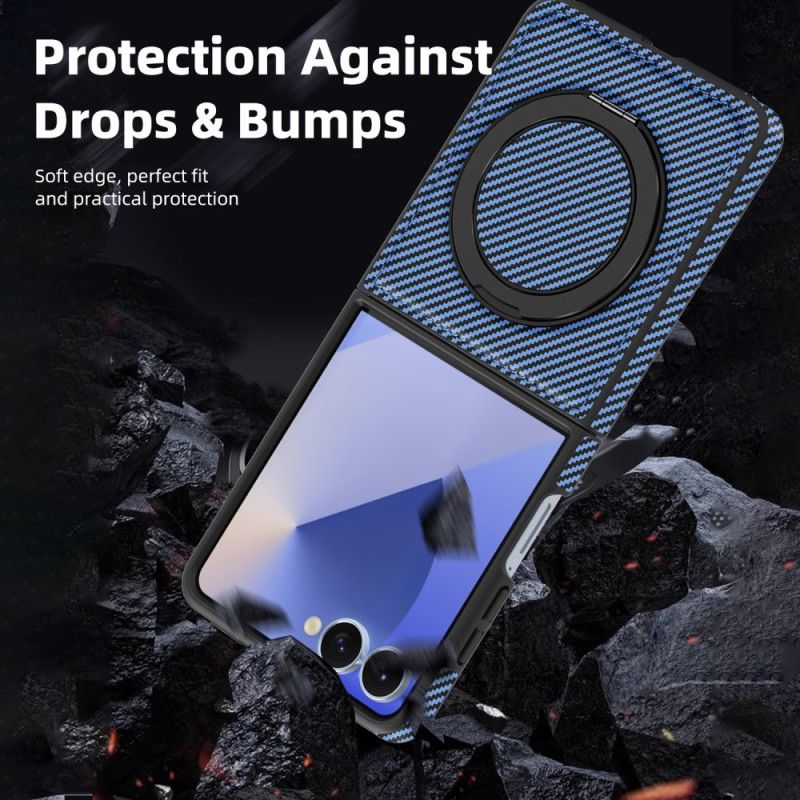 Cover Hoesje Samsung Galaxy Z Flip 7 Telefoonhoesje Magnetische Koolstofvezel