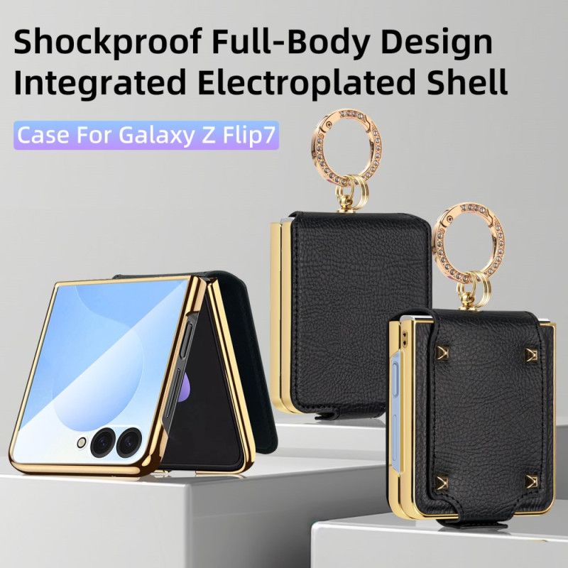 Cover Hoesje Samsung Galaxy Z Flip 7 Telefoonhoesje Premium Ring