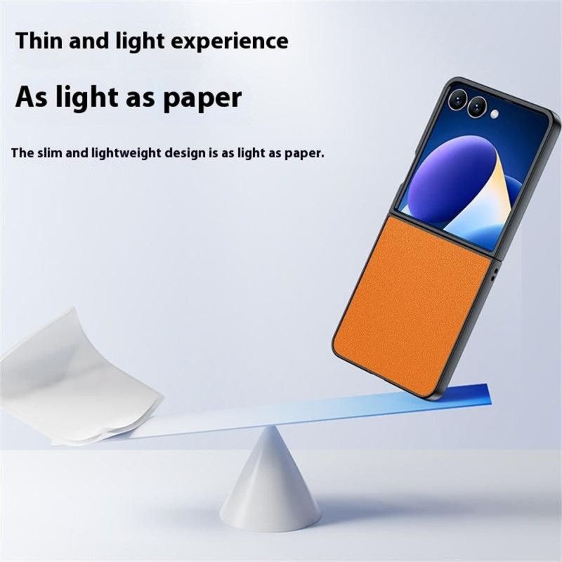 Hoesje Samsung Galaxy Z Flip 7 Lederlook Bescherming Hoesje